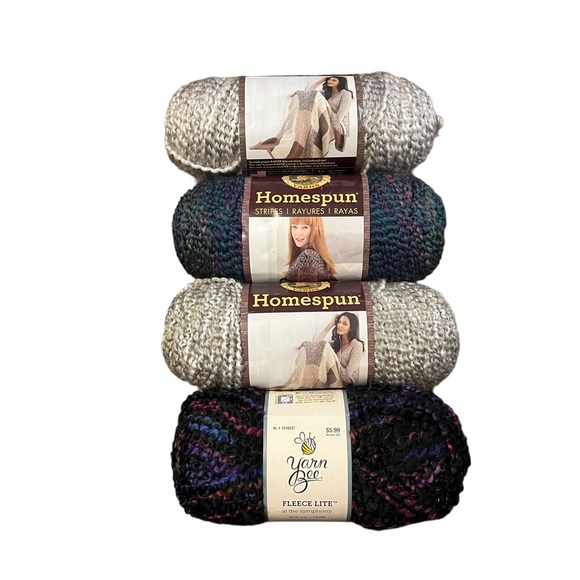 Lion Brand Yarns & Yarn Bee Other Nwt Lionbrand Homespun Yarn And Yarn Bee Fleece Lite Yarn